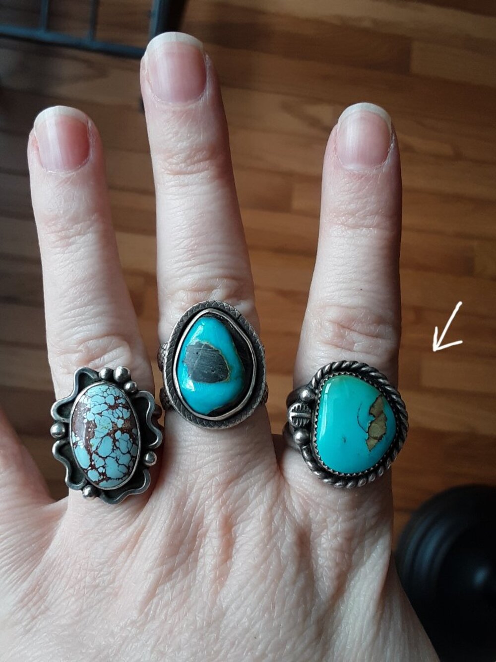 Turquoise ring, size 6.75 - Picture 5 of 6